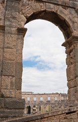 Roman amphitheater in Pula, Croatia