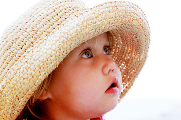 portrait of cute girl in a hat