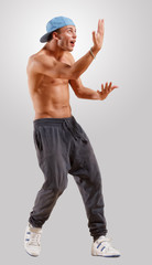 young man dancing hip hop