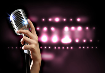 audio microphone retro style