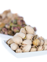 Bowls with Pistachios on white