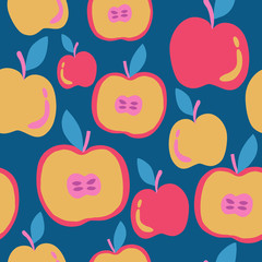 Healthy food abstract pattern with apples
