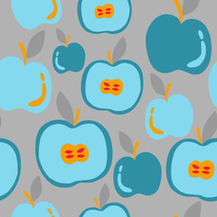 Healthy food abstract pattern. Apples pattern