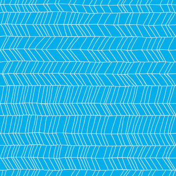 Classic Hand Drawn Chevron Seamless Pattern.