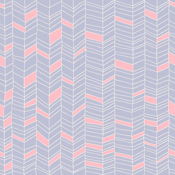 Classic Hand Drawn Chevron Seamless Pattern