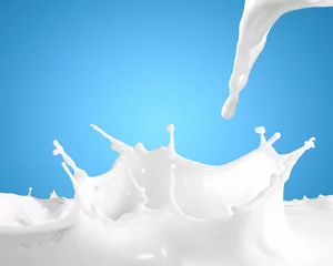 Deurstickers Milkshake Image of milk splashes