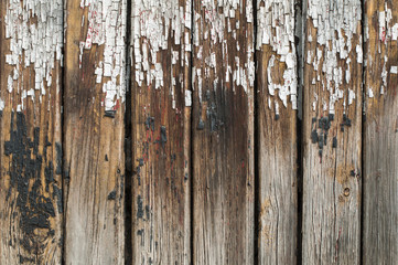 Old cracked paint on boards
