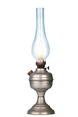 Petrol lamp on white