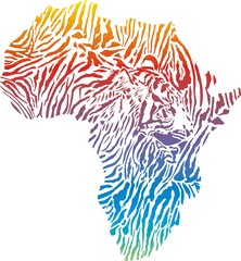 abstract Africa in a tiger camouflage