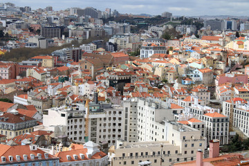 Fototapeta na wymiar Cityscape of Lisbon, Portugal buildings
