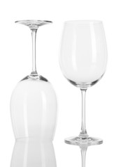 Two glasses isolated on white