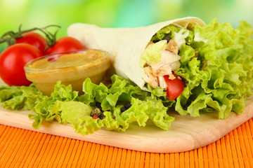 Kebab - grilled meat and vegetables,
