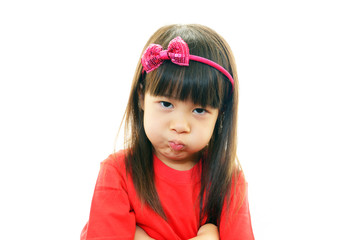 怒った表情の女の子