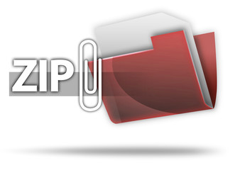 3D Style Folder Icon "ZIP"