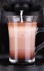 Layered coffee close up