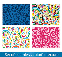 Seamless vector abstract pattern. Colorful texture