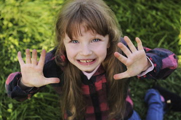 Little girl in the park