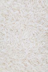 White rice uncooked raw cereals, macro closeup