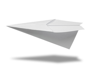 Paper plane isolated with clipping path