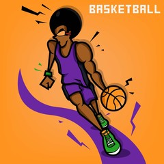 Afro Basketball Player - 51618091