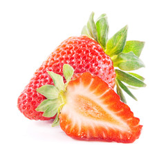 Fresh strawberry isolated on white
