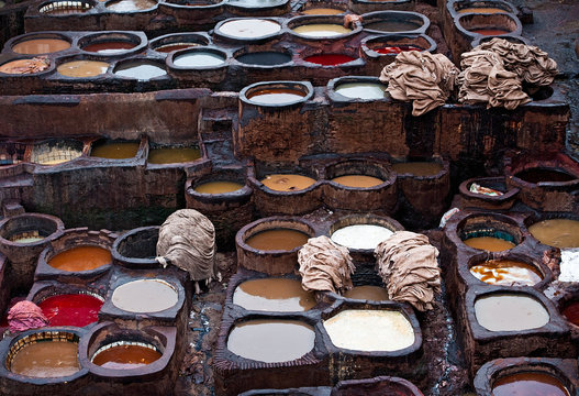 The Moroccan Leather Factories, Ancient Craft In Medina Of Fes