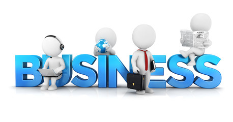 3d white people business concept