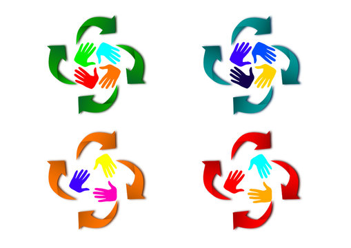 riciclaggio e mani colorate