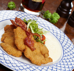 Schnitzel with salad