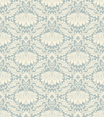 seamless vintage flower pattern background vector