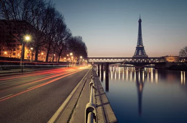 Gordijnen Tour Eiffel Paris France © Beboy
