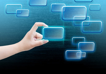 hand picking on a touch screen interface