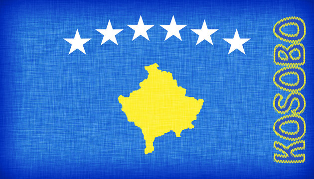 Linen flag of Kosovo