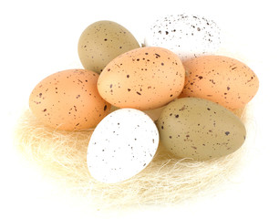 Easter eggs isolated on white background