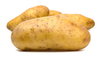Potatoes isolated on white background