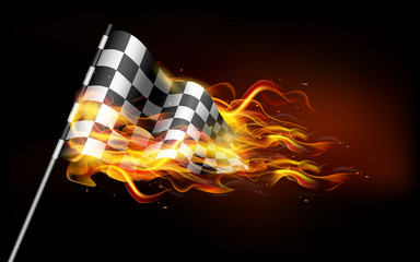 Fiery Race Flag