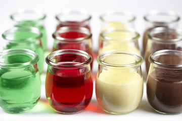 Dessert-Buffet mit Wackelpudding und Pudding