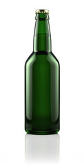 Beer bottle isolated on white background