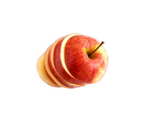apple slice isolated on white background