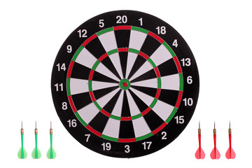 dart board with arrows