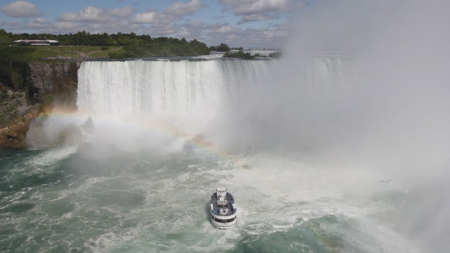 Niagara Falls rainbow and tour boat.