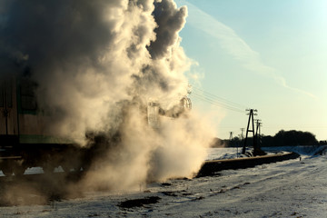 Old retro steam train