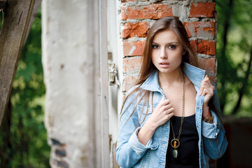 young female outdoors