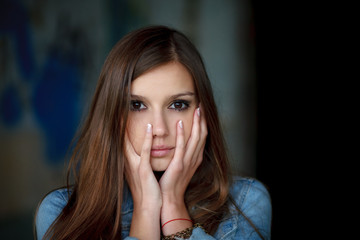 young female outdoors