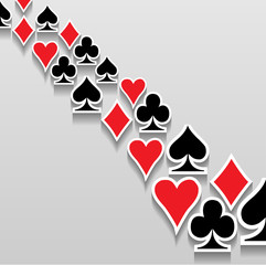 Playing cards symbol background