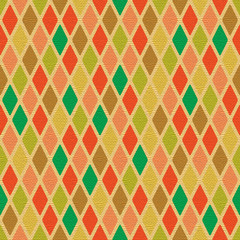 Old Yellow Seamless Pattern with Simlple Rhomb