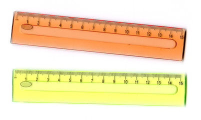 Two transparent rulers