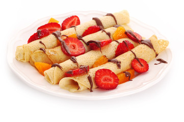 crepes with strawberry