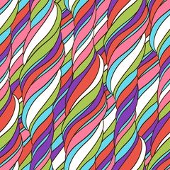 Seamless wave abstract hand drawn pattern.