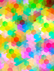 colorful hexagon texture, background